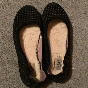 Ugg Australia Black Flats Size 7 Pre-owned